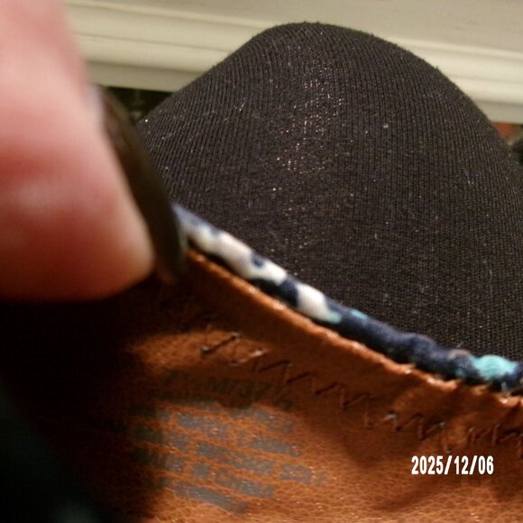 Lucky Brand Womens Sz 7.5 EMMIE Ballerina Flat SlipOn Shoes NAVY SNAKE Pattern - Picture 4 of 7